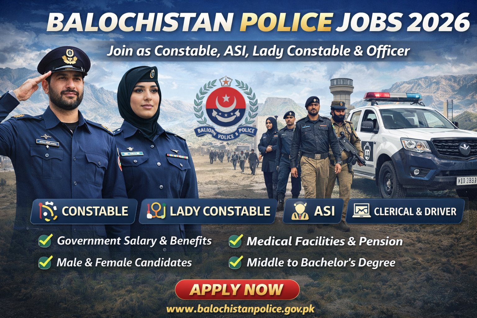 Balochistan Police Jobs 2026