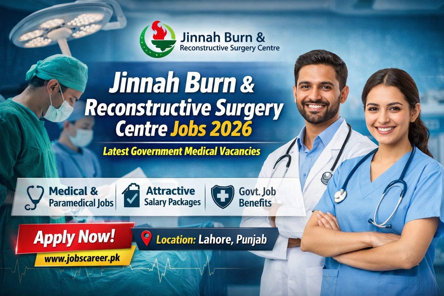 Jinnah Burn and Reconstructive Surgery Centre Jobs 2026
