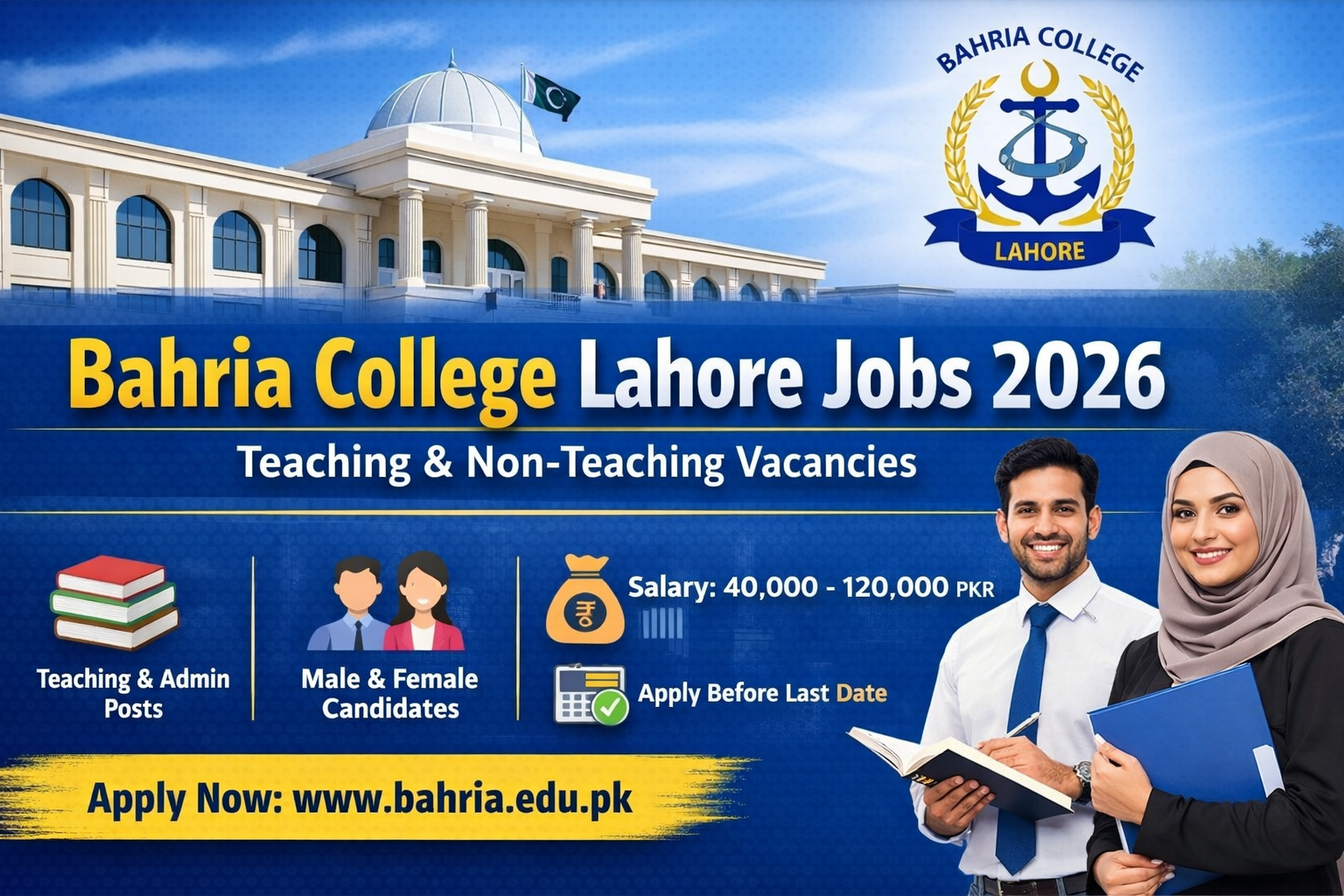 Bahria College Lahore Jobs 2026